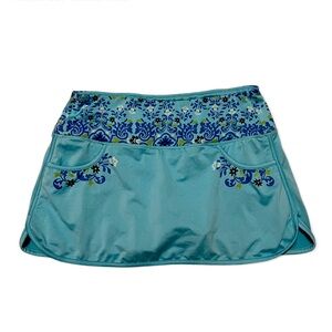 Athleta Blue Floral Athletic Shorts